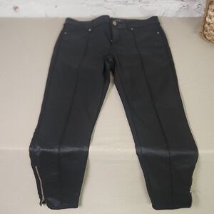 Chic Black Zippered Pants WHBM Size 4